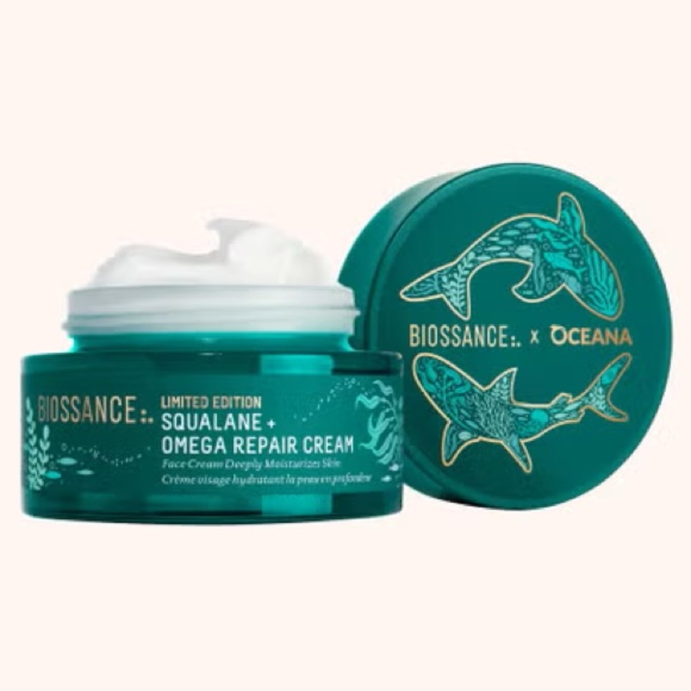 Biossance Squalane & Omega Repair Face Cream Moisturizer Limited Edition Oceana